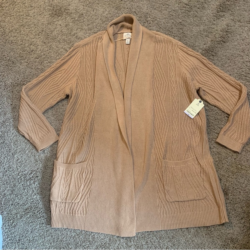 NWT St. John’s Bay Open Front Cardigan Sweater Petite XL